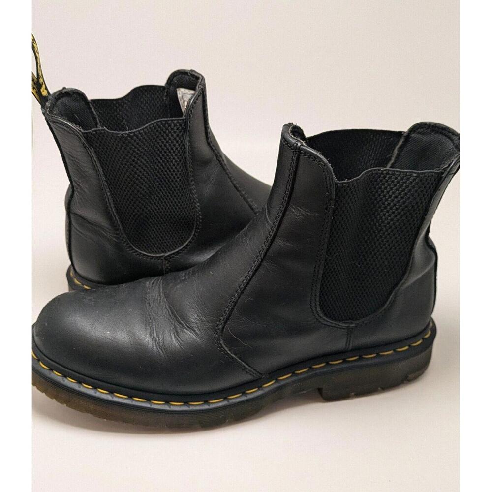 Unisex Dr. Martens Black Leather Pull On Chelsey Safety Boots DM509 Size 11M 12W